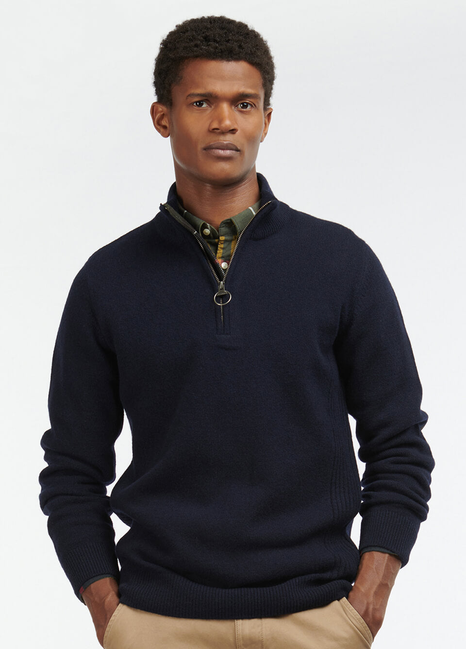 Barbour Men's Holden Half Zip Jumper - Navy