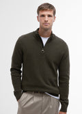 Barbour Men's Holden Half Zip Jumper - Olive Marl