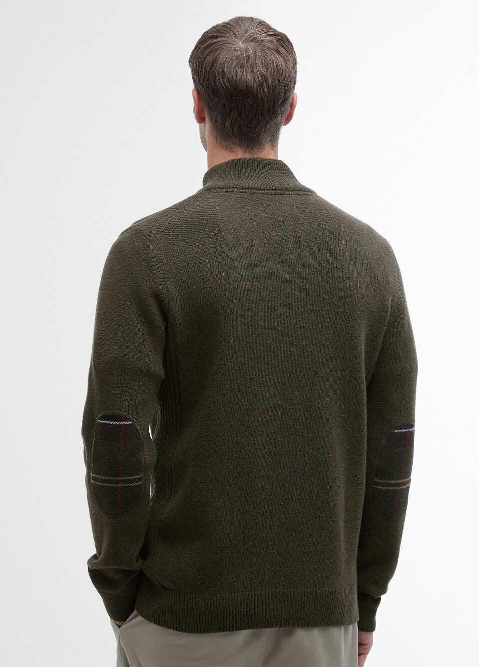 Barbour Men's Holden Half Zip Jumper - Olive Marl