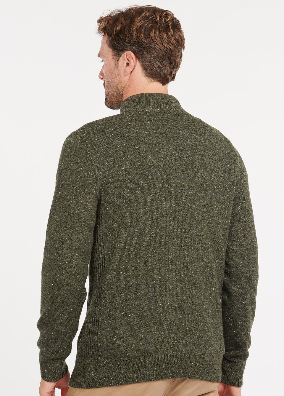 Barbour Men's Tisbury Half Zip Jumper - Dark Seaweed