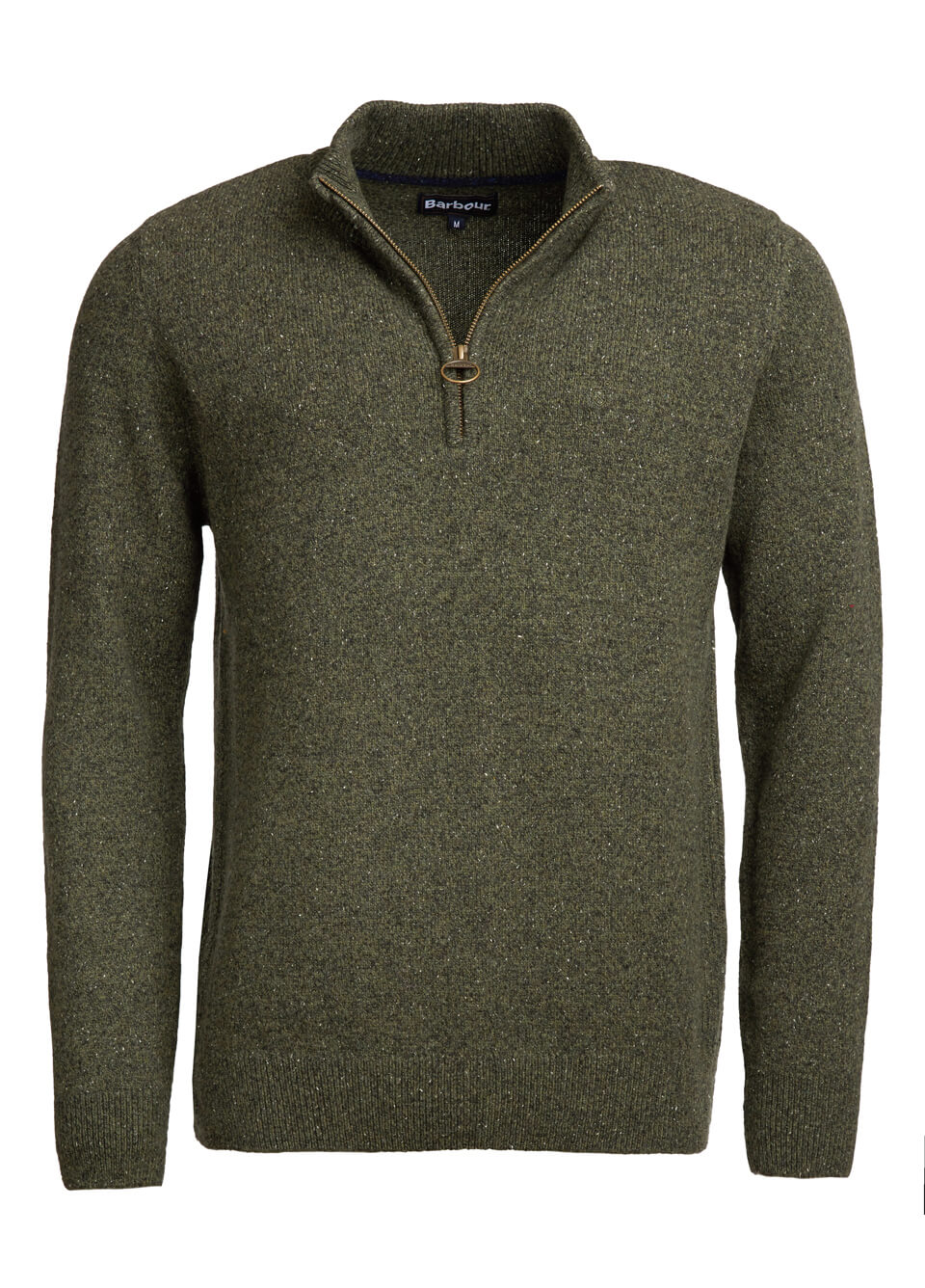 Barbour Men's Tisbury Half Zip Jumper - Dark Seaweed