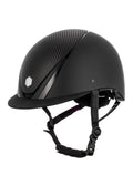 Charles Owen Hyda MIPS Matte/Carbon Standard Peak Riding Helmet - Black/Black
