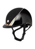 Charles Owen Hyda MIPS Gloss/Sparkly Standard Peak Riding Helmet - Black/Rose Gold