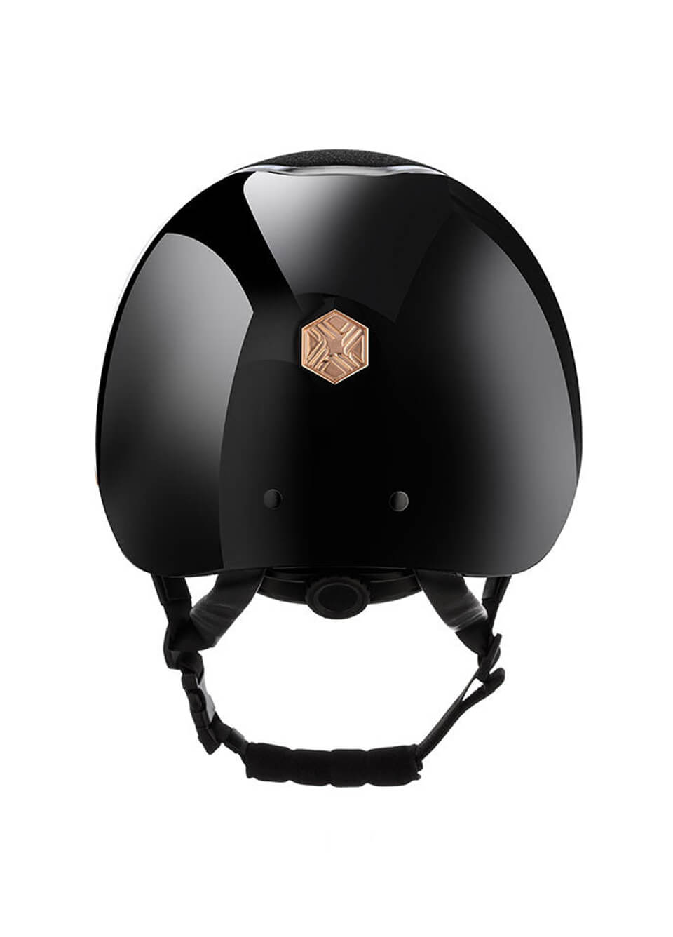 Charles Owen Hyda MIPS Gloss/Sparkly Standard Peak Riding Helmet - Black/Rose Gold