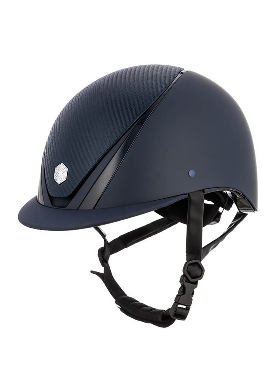 Charles Owen Hyda MIPS Matte/Carbon Standard Peak Riding Helmet - Navy/Navy