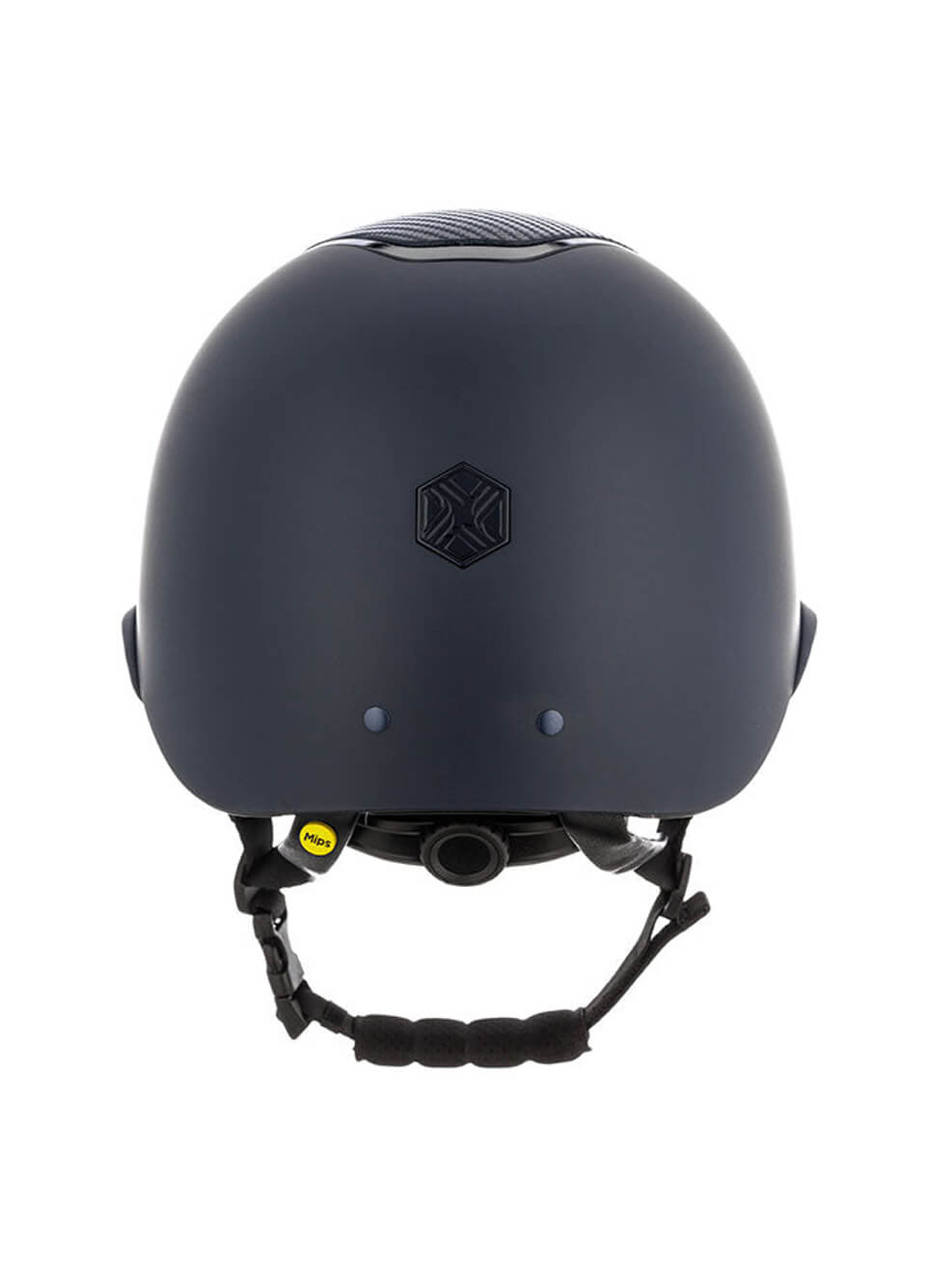 Charles Owen Hyda MIPS Matte/Carbon Standard Peak Riding Helmet - Navy/Navy
