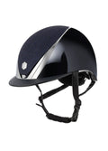 Charles Owen Hyda MIPS Gloss/Sparkly Standard Peak Riding Helmet - Navy/Chrome