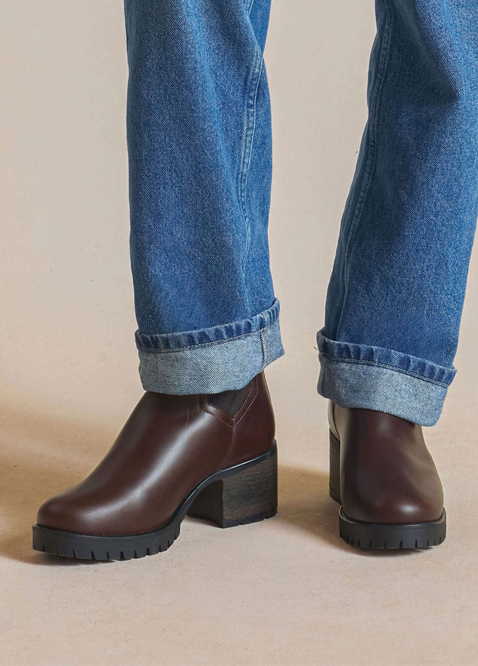 Fairfax & Favor Heeled Boudica - Mahogany Leather