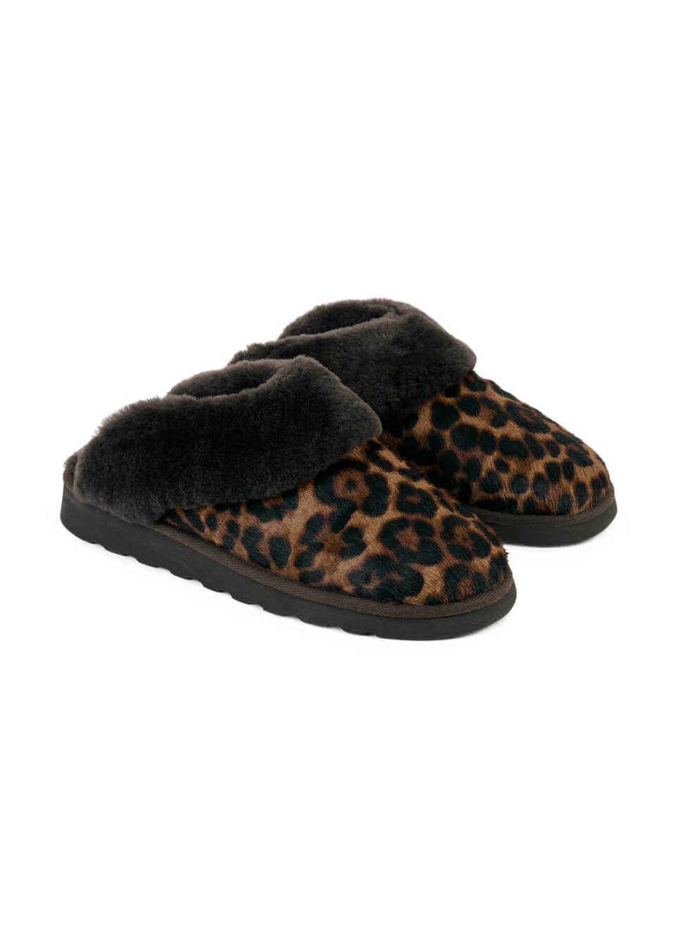 Fairfax & Favor Glencoe Mule Slipper - Leopard Haircalf