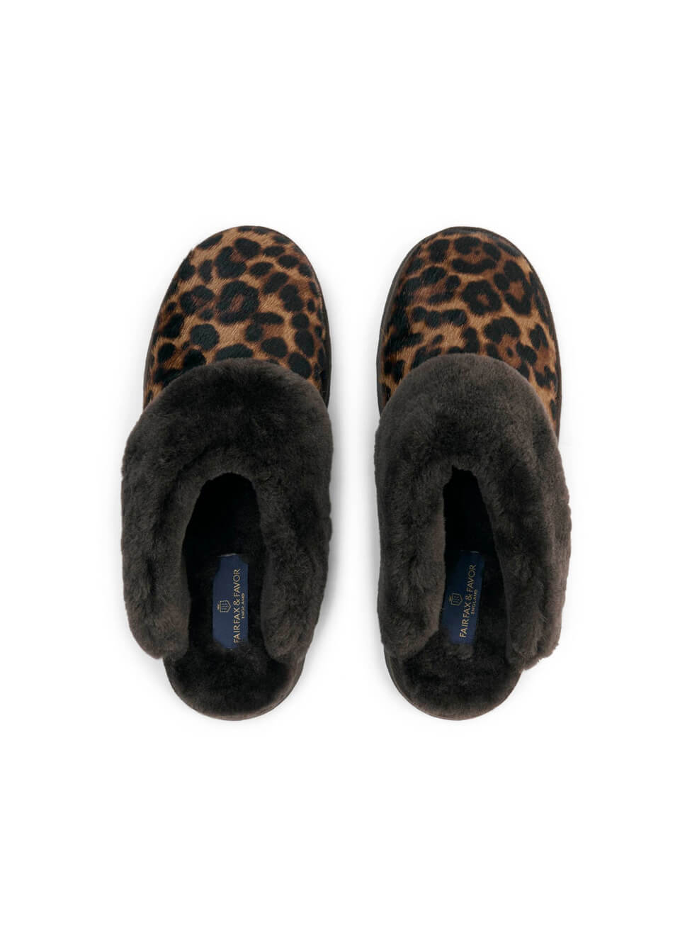 Fairfax & Favor Glencoe Mule Slipper - Leopard Haircalf