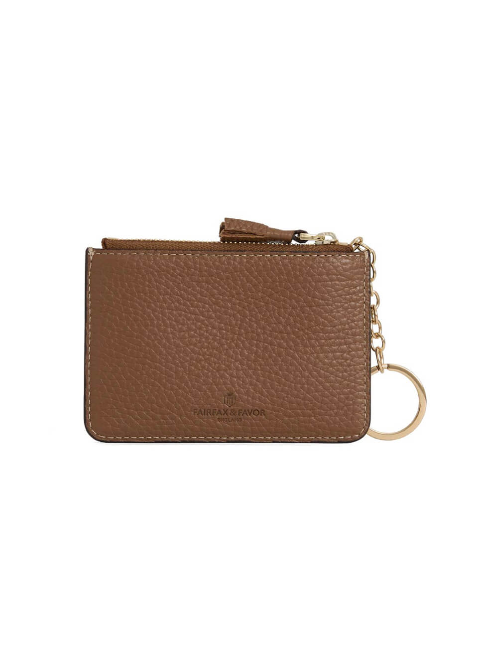 Fairfax & Favor Horse Shoe Bag Charm -Tan Leather