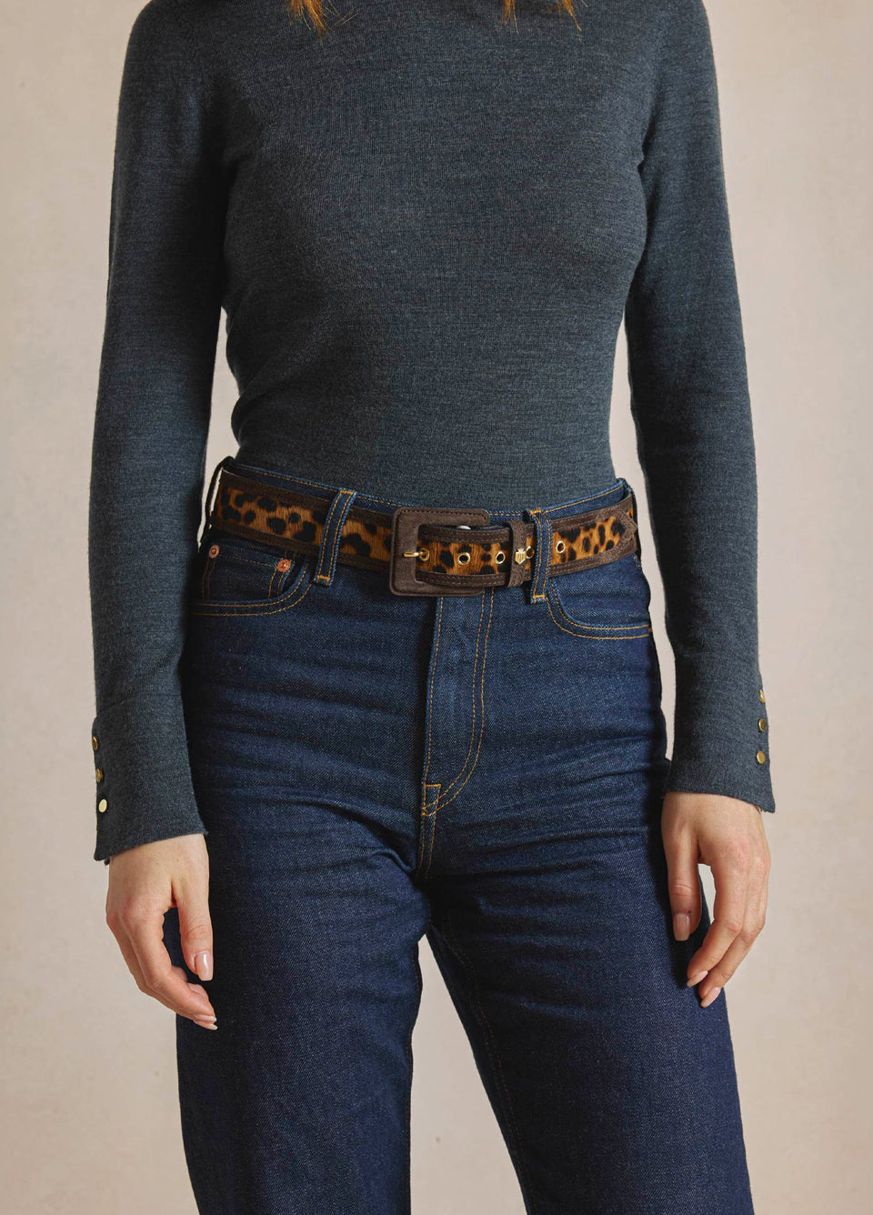 Fairfax & Favor Marseille Belt - Leopard Haircalf