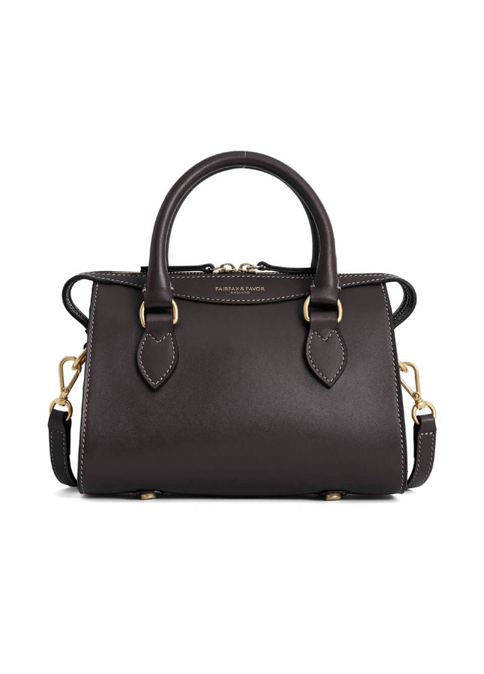 Fairfax & Favor Mini Kew Handbag - Mahogany Leather