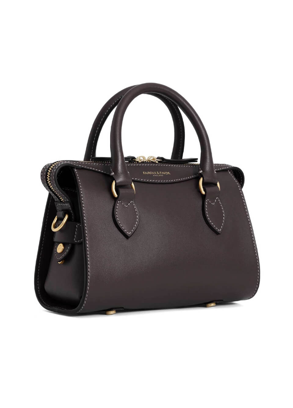 Fairfax & Favor Mini Kew Handbag - Mahogany Leather