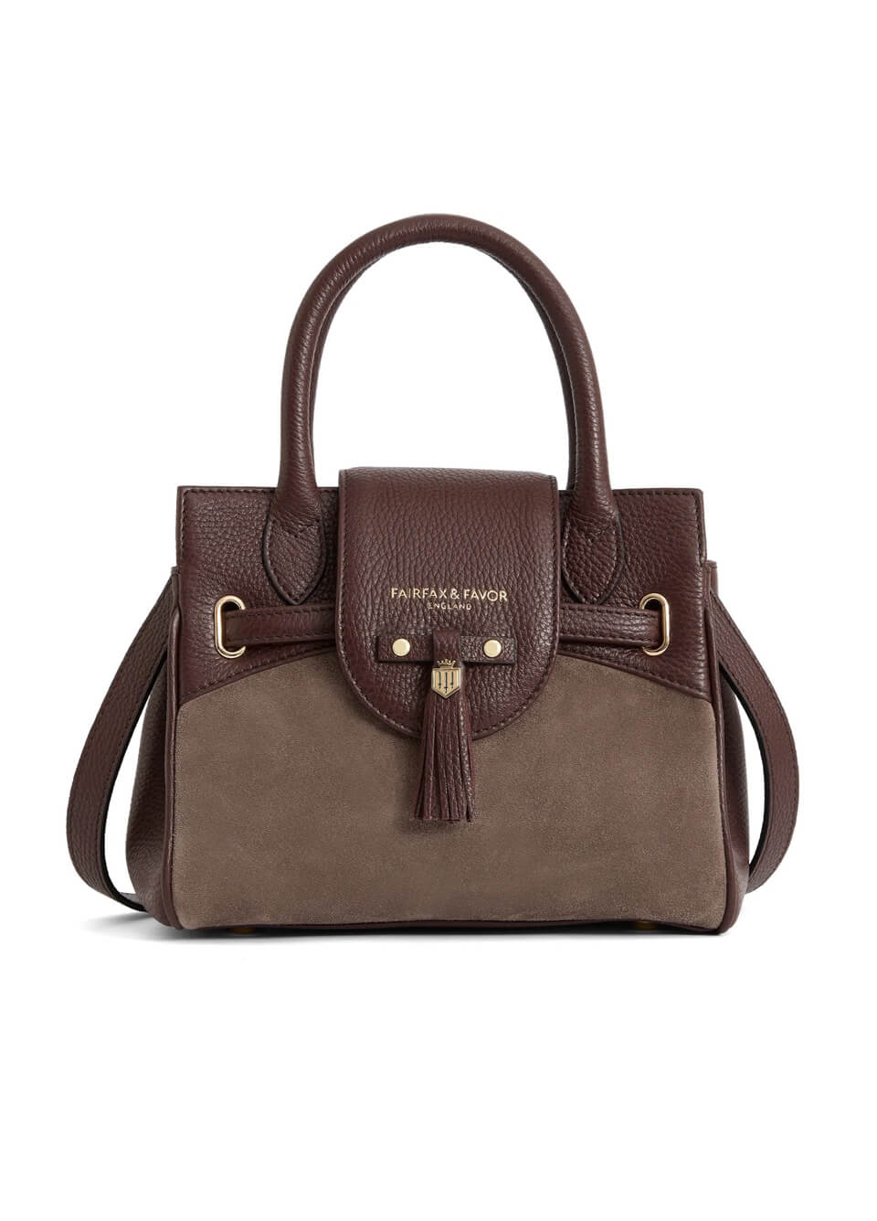 Fairfax & Favor Mini Windsor Handbag Stockist Exclusive - Port/Deep Taupe