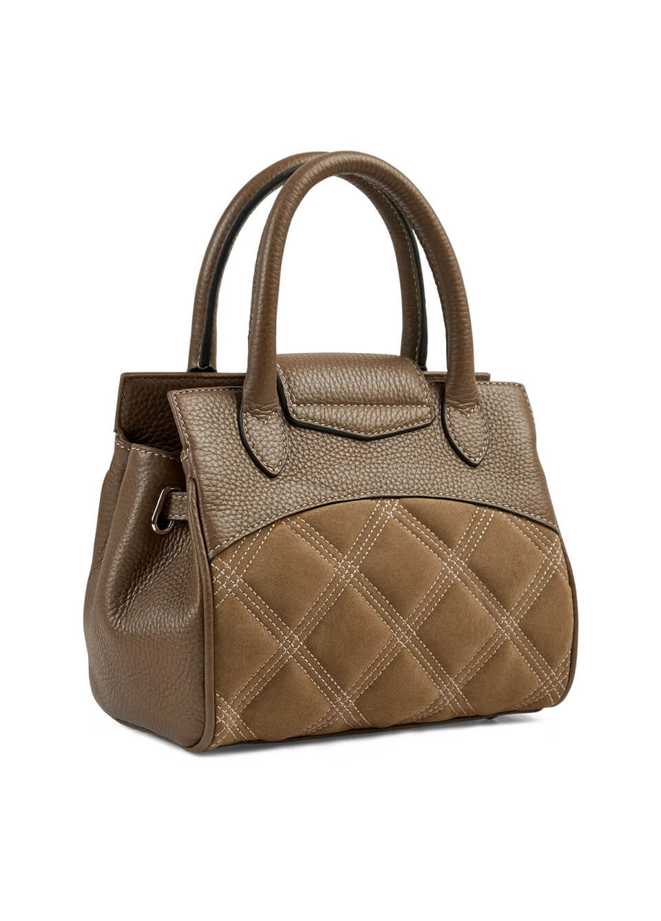 Fairfax & Favor Mini Windsor Handbag - Quilted Tan Suede