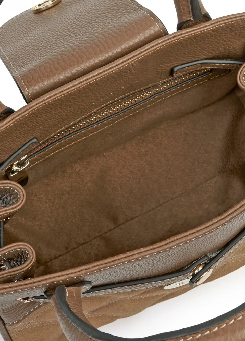 Fairfax & Favor Mini Windsor Handbag - Quilted Tan Suede
