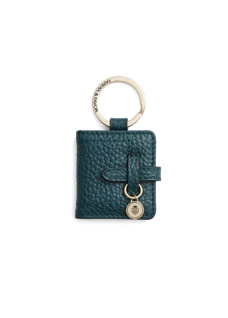 Fairfax & Favor Photo Holder Key Ring - Teal Leather