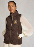 Holland Cooper Boughton Diamond Quilt Gilet - Walnut