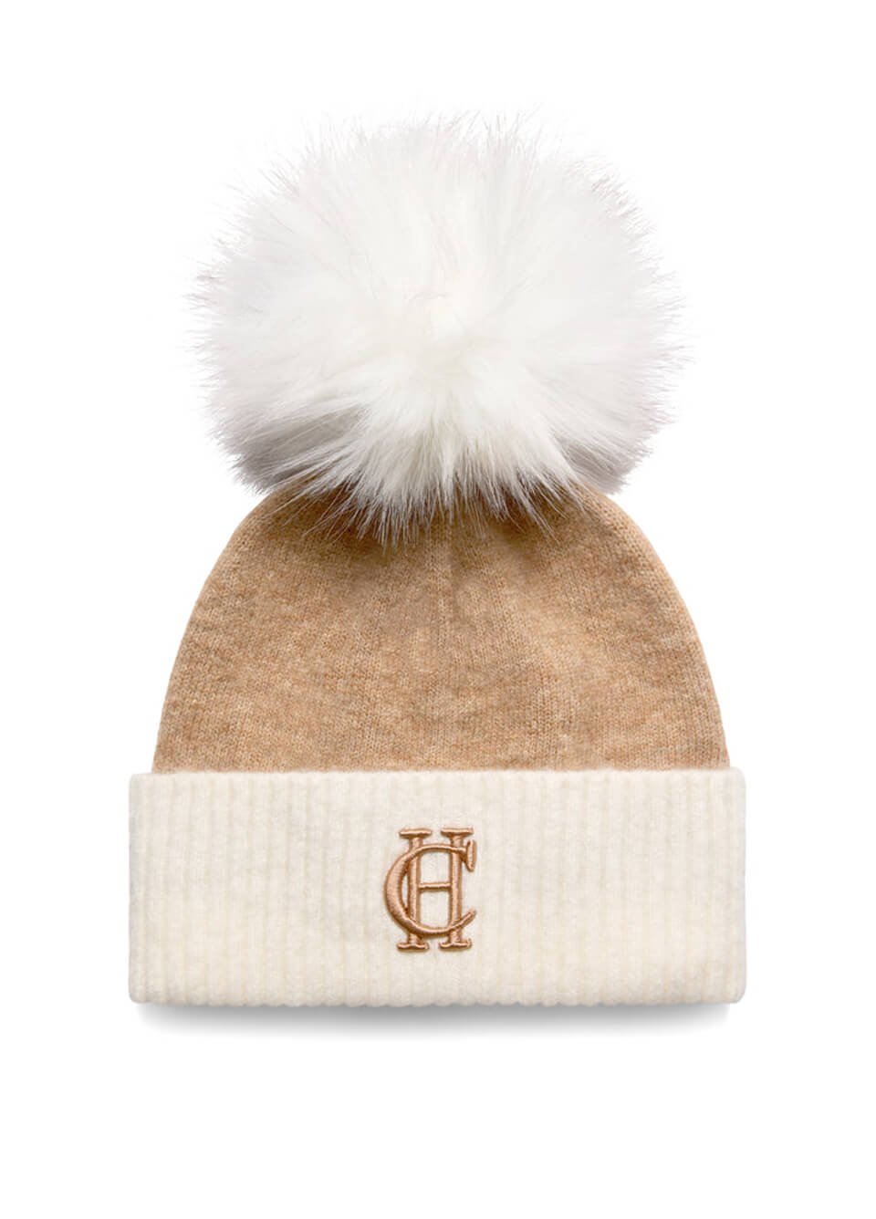 Holland Cooper Chelsea Bobble Hat - Camel