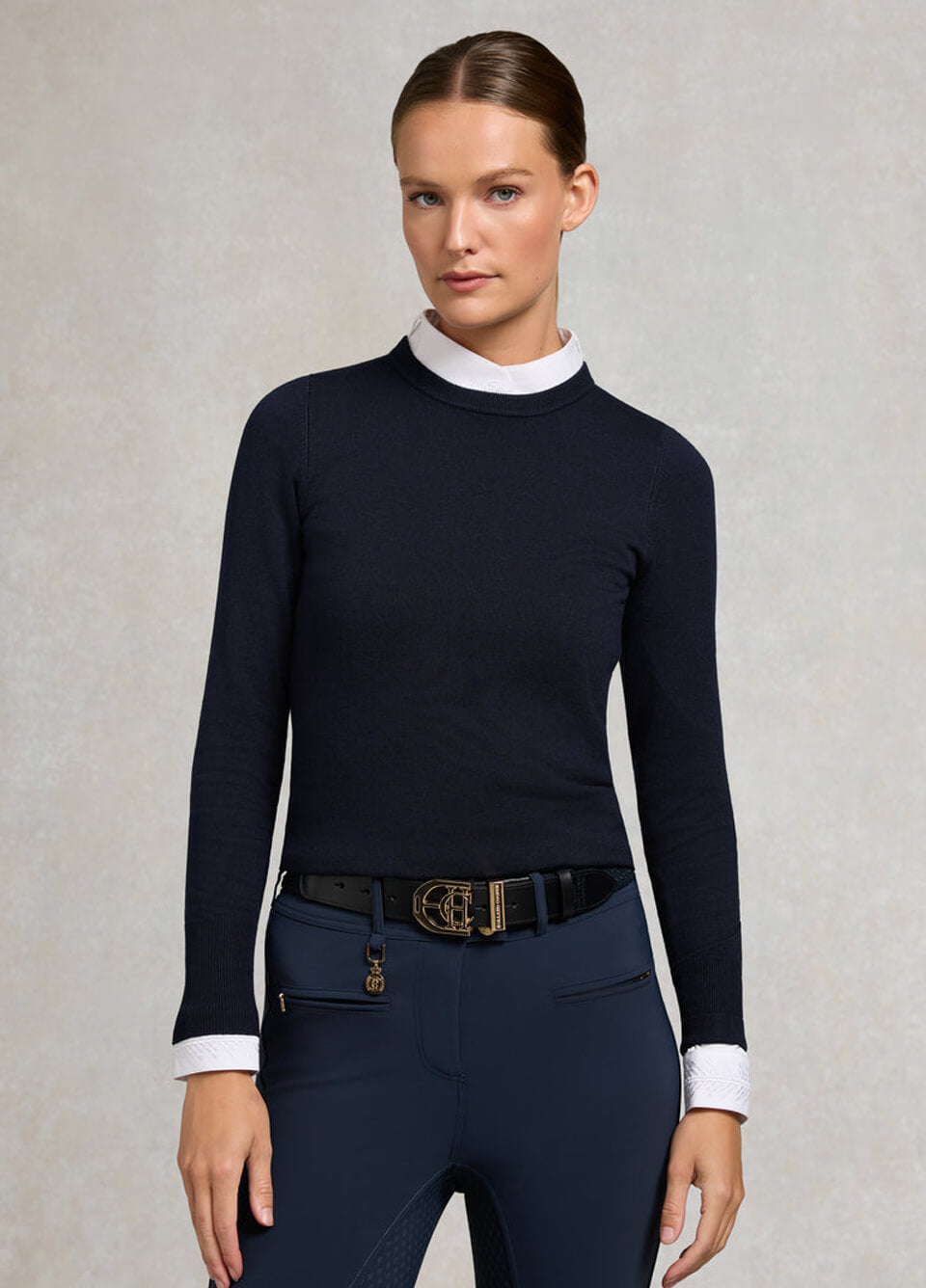 Holland Cooper Stirrup Heritage Belt - Ink Navy