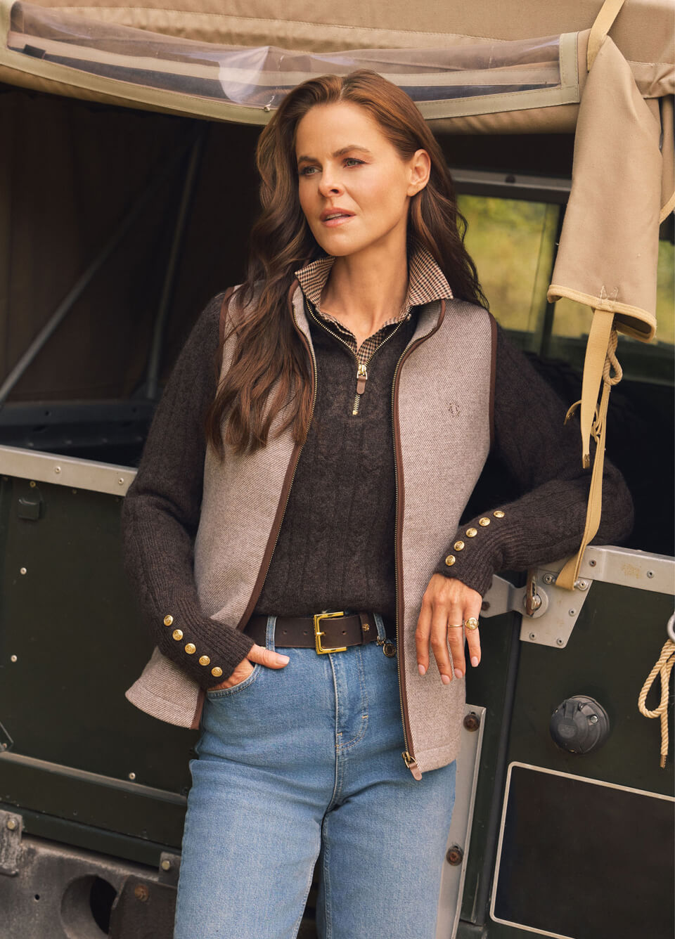 Holland Cooper Hillford Country Gilet - Sahara Twill