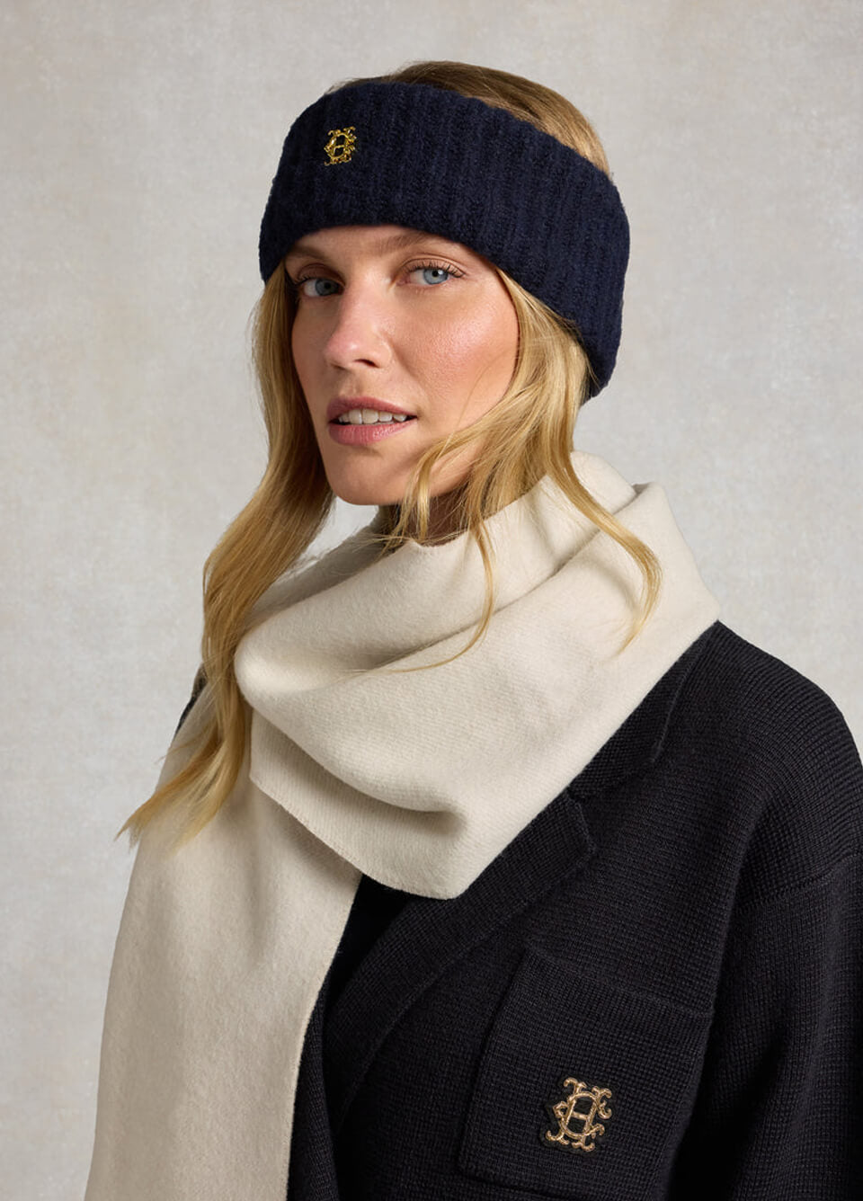 Holland Cooper Knitted Headband - Navy