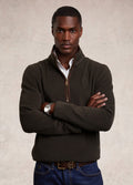 Holland Cooper Men's Country Fleece Quarter Zip - Khaki