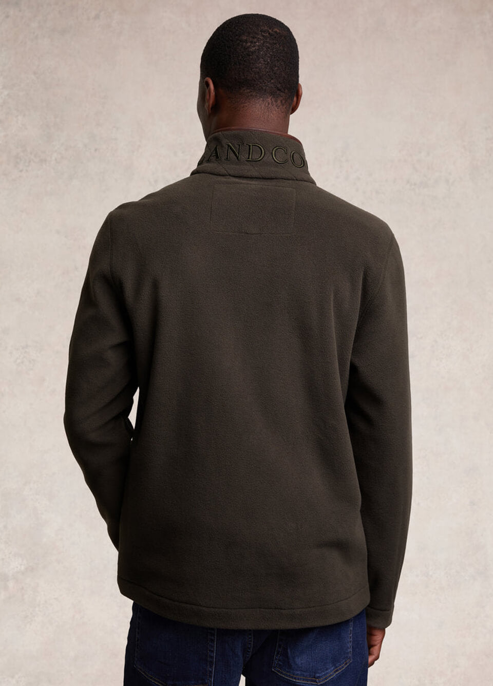 Holland Cooper Men's Country Fleece Quarter Zip - Khaki