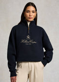 Holland Cooper Essential Relaxed Quarter Zip Sweat - Ink Navy