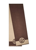 Holland Cooper Jacquard Scarf - Chocolate/Taupe
