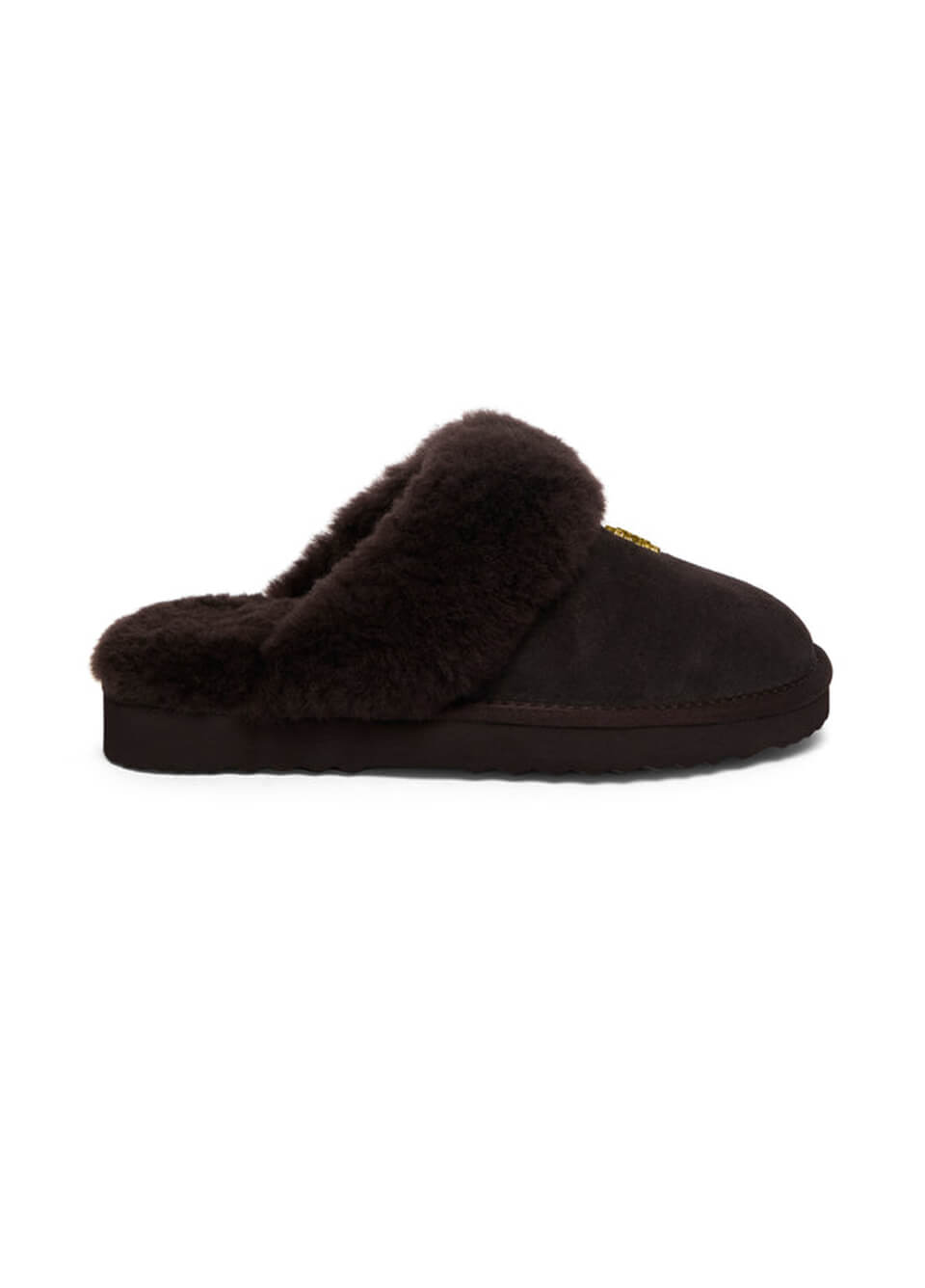 Holland Cooper Shearling Slipper - Chocolate
