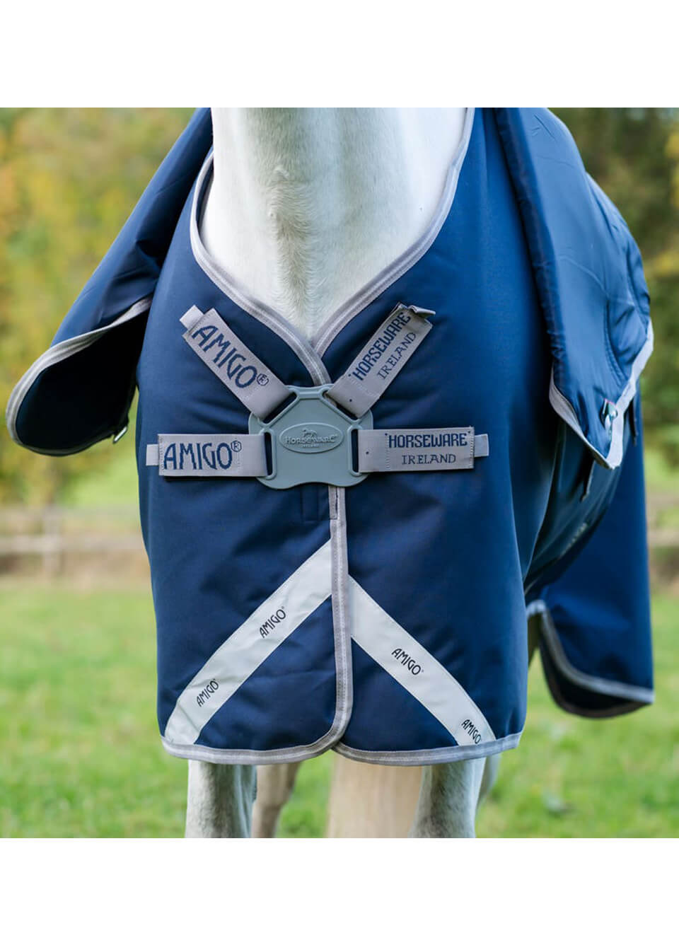 Amigo 1200D Fieldsafe Plus Turnout 100g - Navy/Titanium