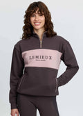 LeMieux Heritage Quarter Zip Sweat - Cocoa