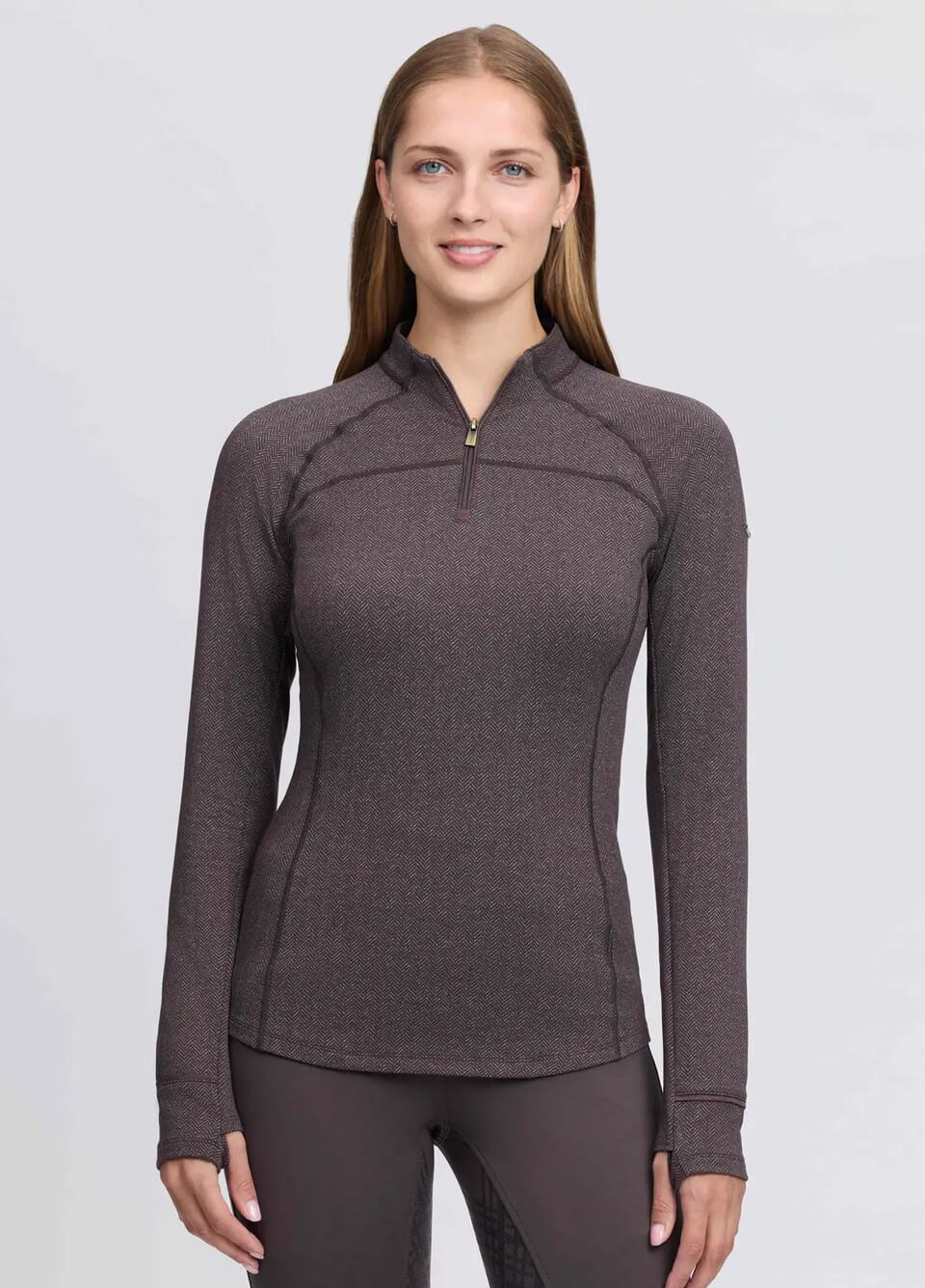 LeMieux Heritage Herringbone Base Layer - Cocoa