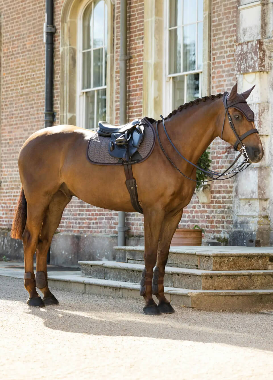 LeMieux Heritage Herringbone Jump Square - Cocoa