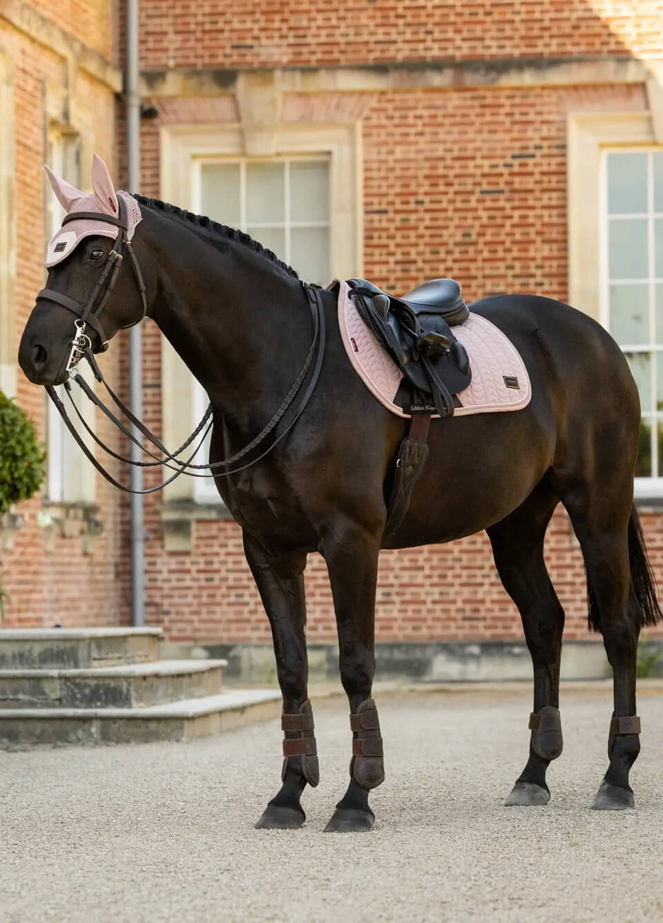 LeMieux Heritage Herringbone Jump Square - Wild Rose