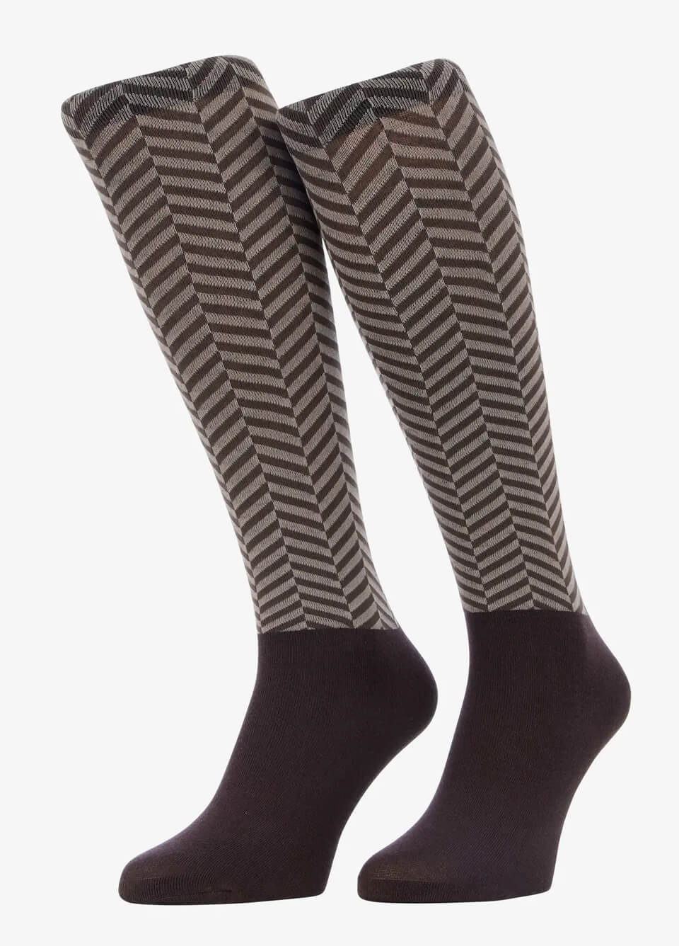 LeMieux Heritage Herringbone Footsies - Cocoa