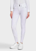 Samshield Adèle Crystal Fabric Knee Grip Breeches - White