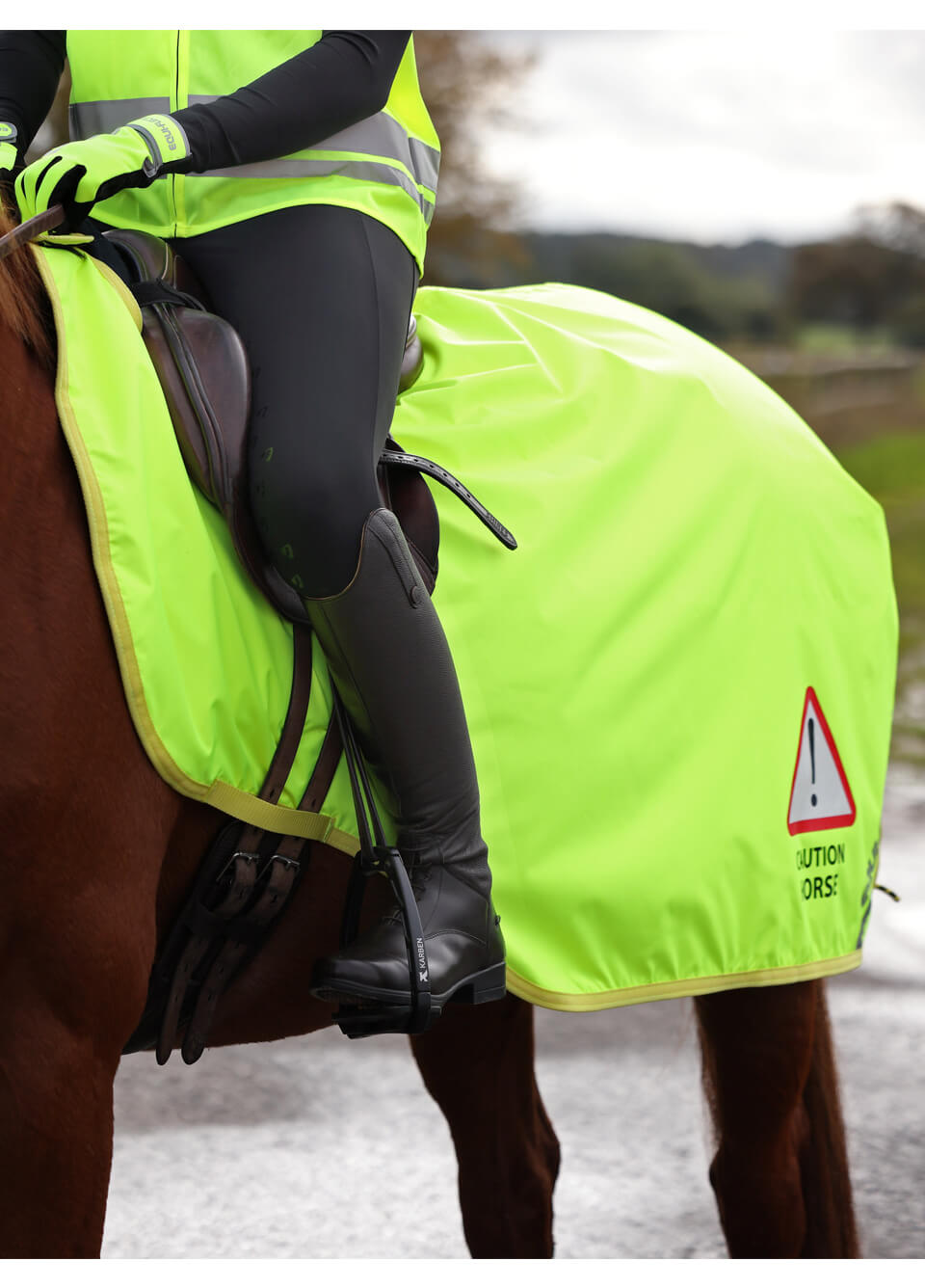 Shires Equi-Flector® Waterproof Exercise Sheet - Yellow
