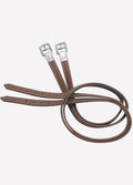 Prestige A17 Non-stretch Stirrup Leathers - Tobacco/White