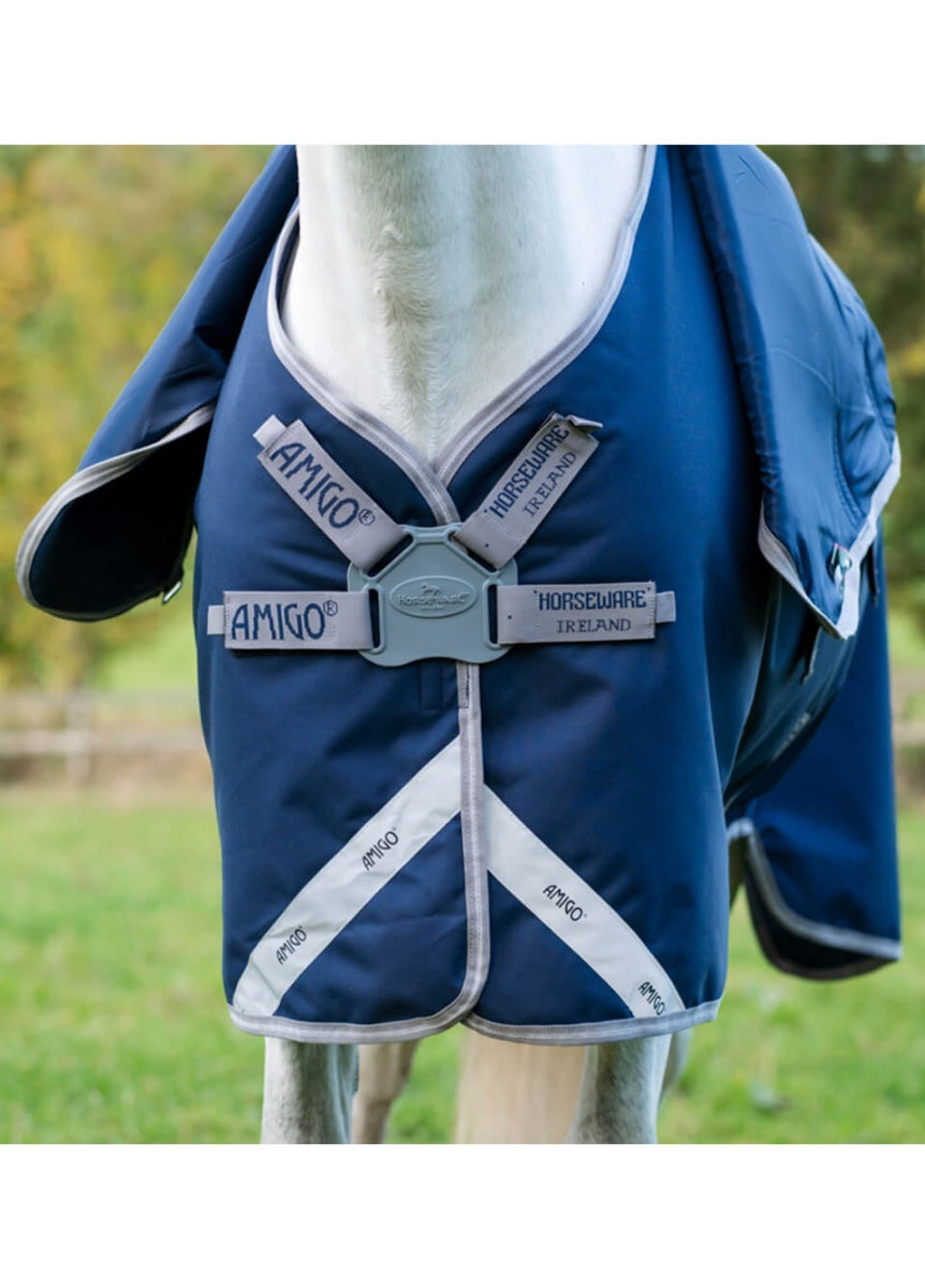 Amigo 1200D FieldSafe Plus Turnout 50g - Navy/Titanium