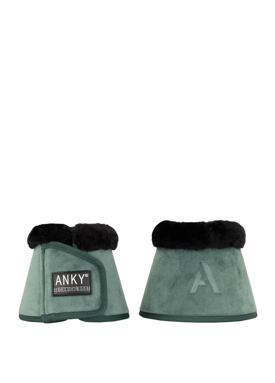 Anky Velvet Fur Bell Boots - Silver Pine