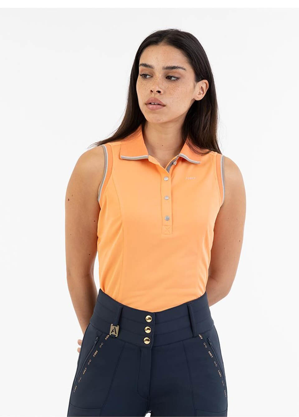 Anky Sleeveless Polo Shirt - Gold Sunset