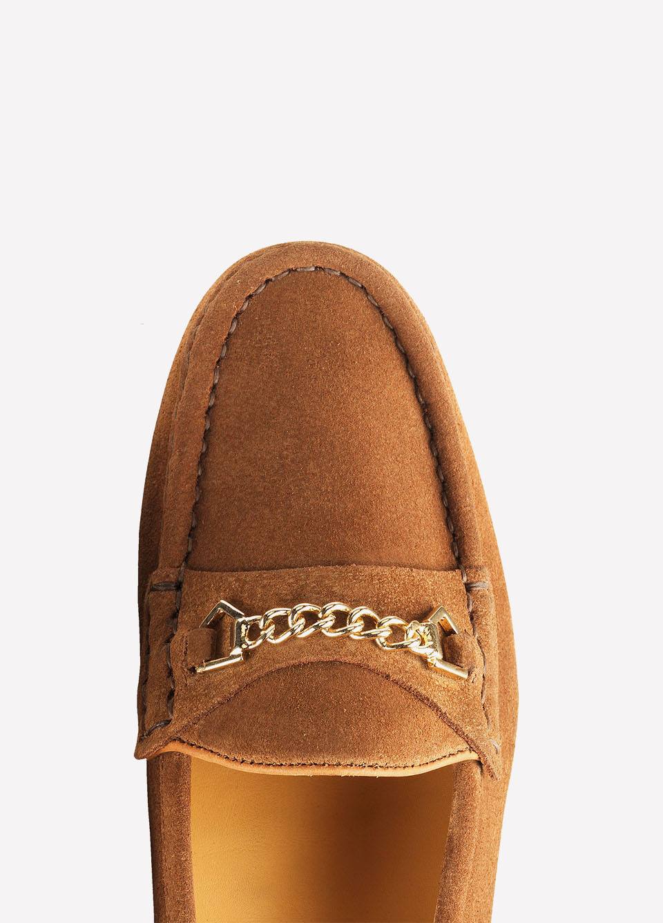 Fairfax & Favor Ladies Suede Apsley Loafers - Tan