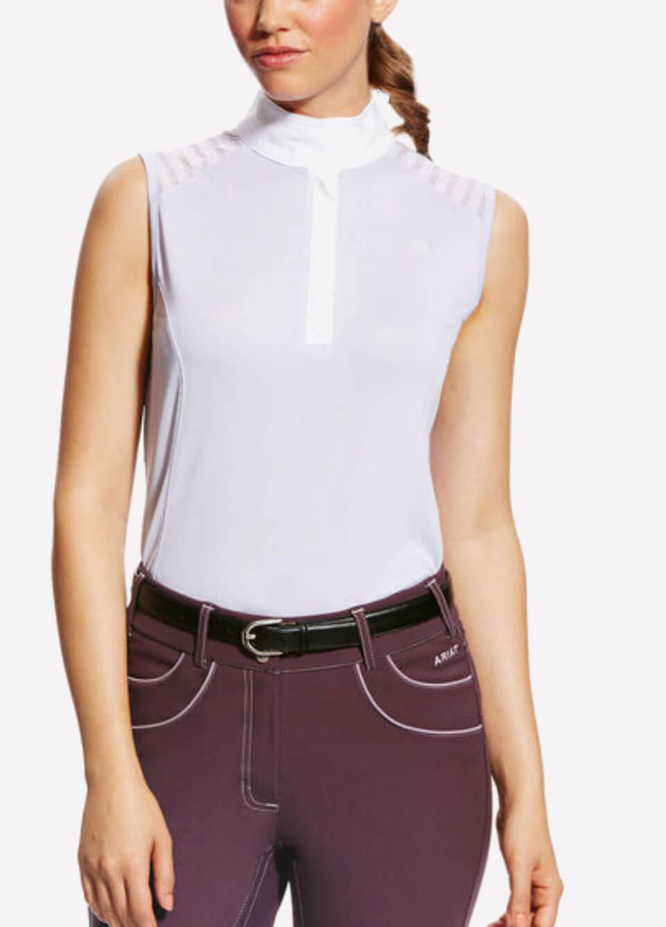 Ariat Ladies Aptos Vent Sleeveless Show Shirt - Purple Heather