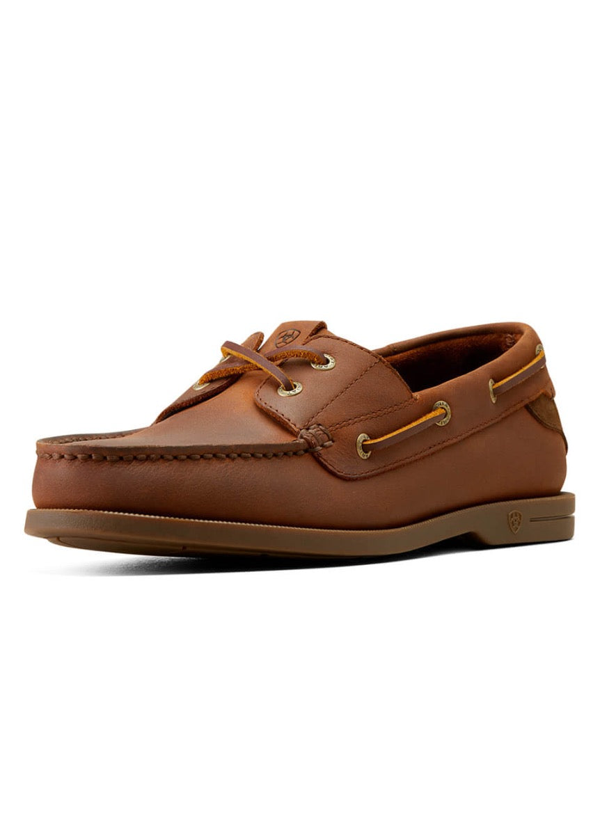 Ariat Mens Antigua Boat Shoe - Bridle Brown