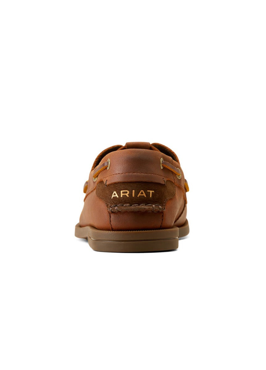 Ariat Mens Antigua Boat Shoe - Bridle Brown