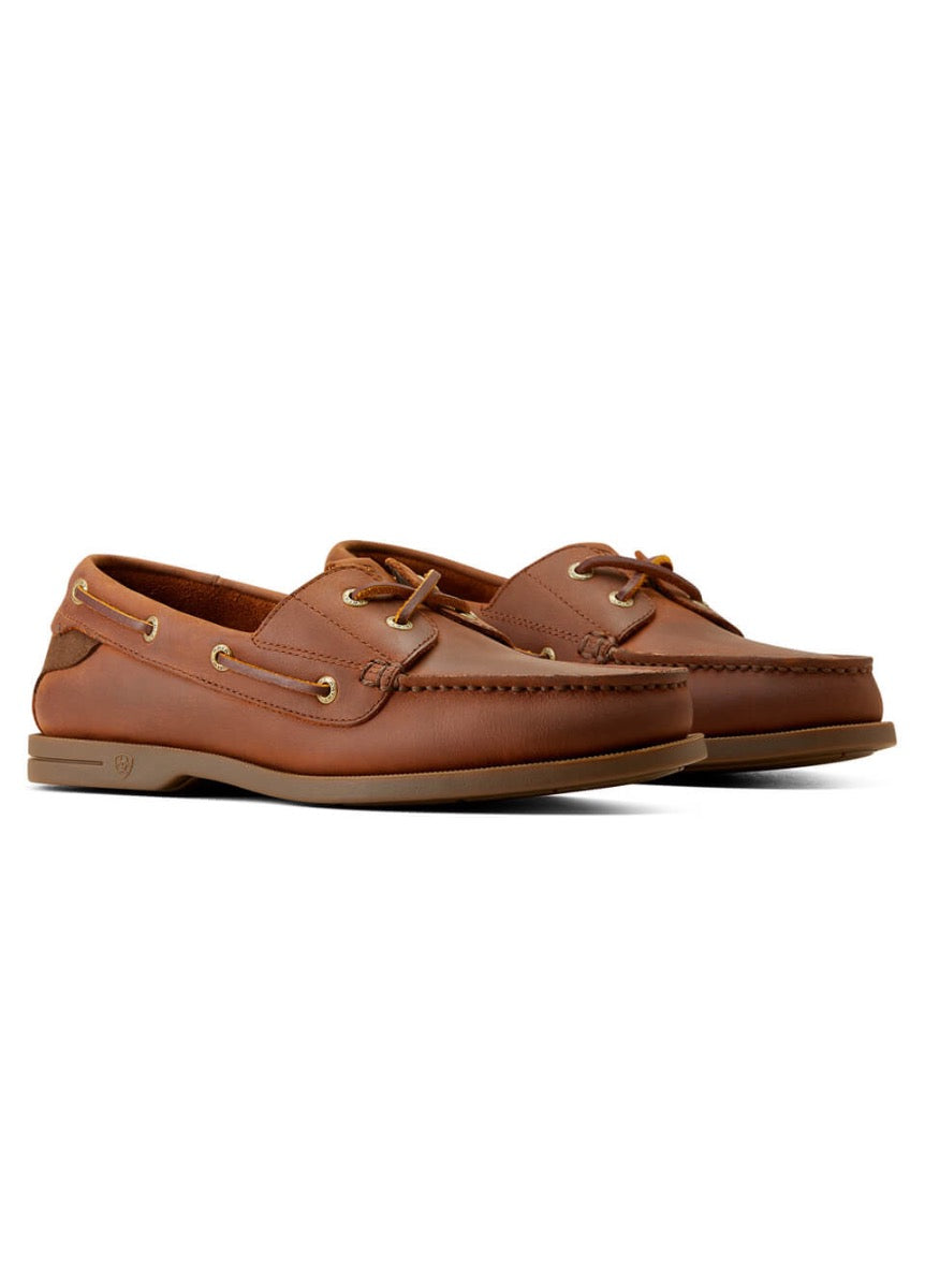 Ariat Mens Antigua Boat Shoe - Bridle Brown