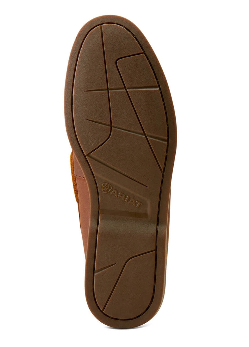 Ariat Mens Antigua Boat Shoe - Bridle Brown